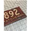 Image 3 : 1938 SASKATCHEWAN LICENCE PLATE