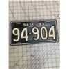 Image 1 : 1943 SASKATCHEWAN LICENCE PLATE