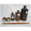 Image 1 : 5 Antique Stoneware Ink Bottles