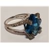 Image 2 : Big blue stone sterling silver ring