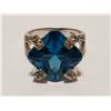 Image 3 : Big blue stone sterling silver ring