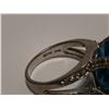 Image 4 : Big blue stone sterling silver ring