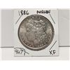 Image 1 : 1886 Morgan silver dollar, XF