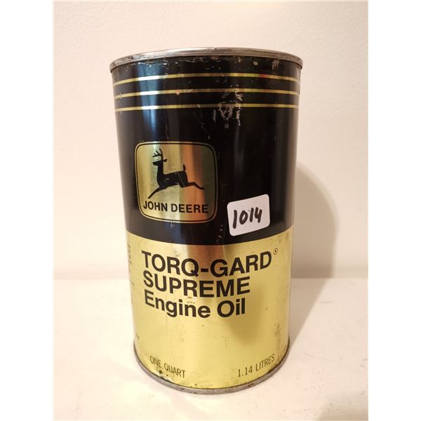 John Deere Torq-Gard supreme engine oil 1.14 litre can, full