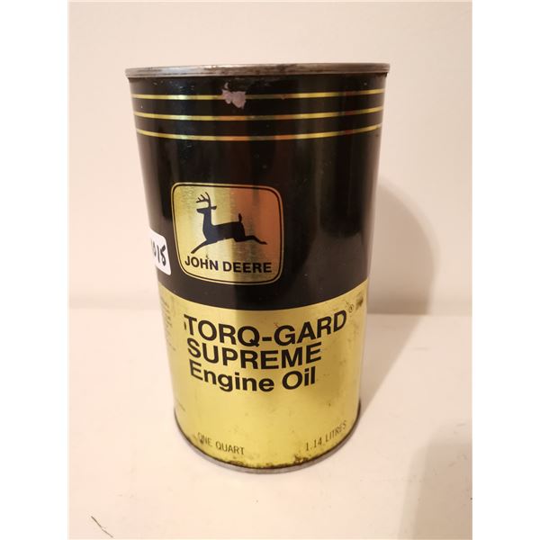 John Deere Torq-Gard supreme engine oil 1.14 litre can, full