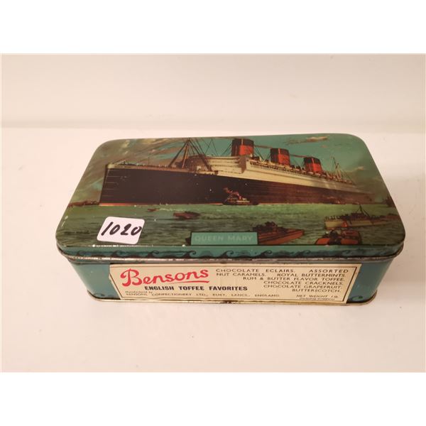 Queen Mary Bensons english toffee tin