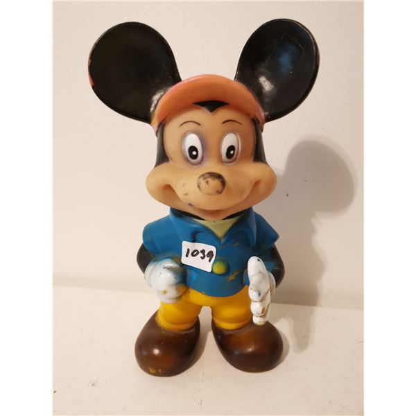 Vintage Mickey Mouse 8.5" tall, rubber