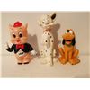 Image 1 : 2 Vintage Walt Disney dogs, Dalmation & Pluto + Porky pig bank