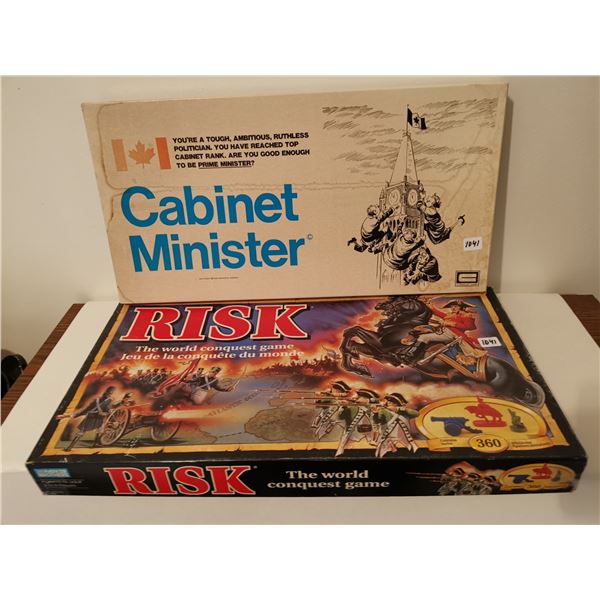 RISK and Cabinet Minister board games