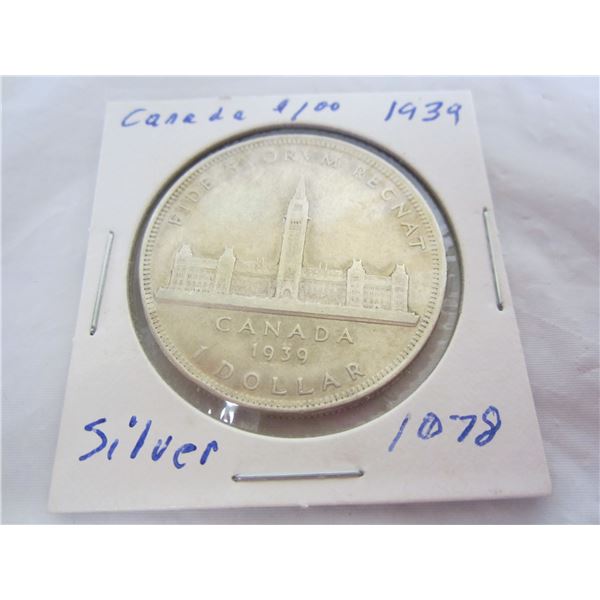 Canadian 1939 Silver Dollar