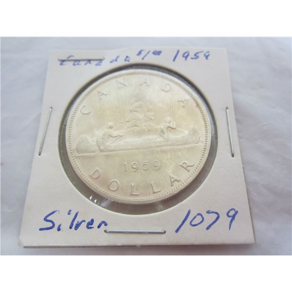 Canadian 1959 Silver Dollar