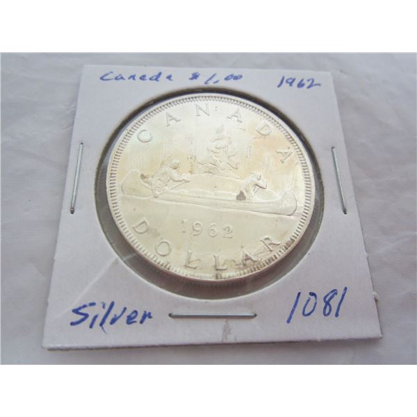 Canadian 1962 Silver Dollar