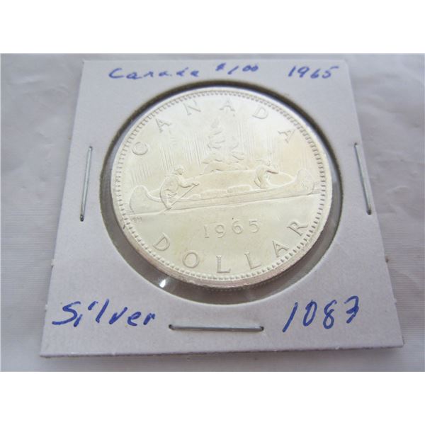 Canadian 1965 Silver Dollar
