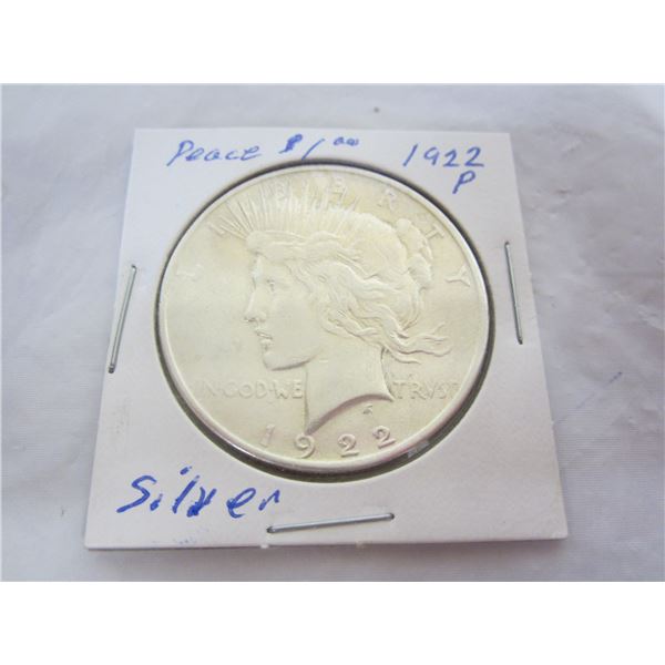 Peace Silver Dollar 1922 P