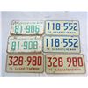 6 - 1960's -1970's Saskatchewan License Plates