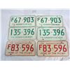3 Pairs of 1973 -1974 of Saskatchewan License Plates