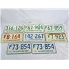 Lot of 8 Saskatchewan 1974,75,76 License Plates