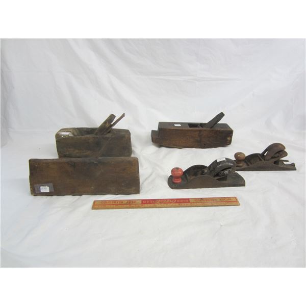 5 Antique Wood Working Planes