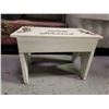 Image 3 : Vintage White Wooden Stool "Blessed"