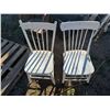 Image 1 : 2 white wooden chairs