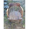 Image 1 : 1 wooden railway chair w/ glass insulator feet