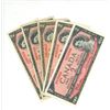 Image 1 : 5x - 2$ Canadian Dollar Bills, circa 1954