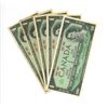 Image 1 : 5x - 1$ Canadian Dollar Bills, circa 1967