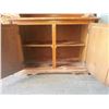 Image 4 : 2 piece wooden buffet & hutch 77 1/4" x 42.5" x 17" (needs refinishing)
