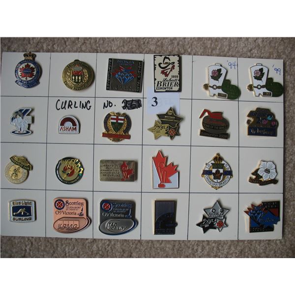 LOT OF CURLING PINS - LOT of 24 - All Different