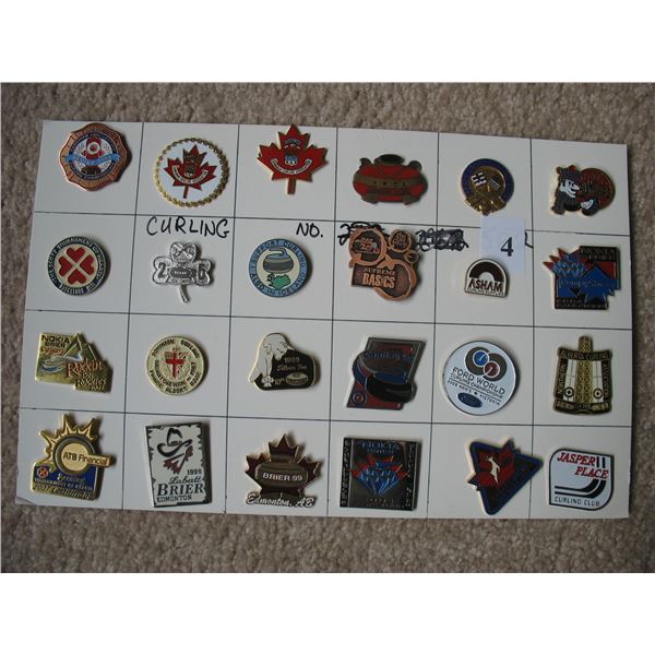 LOT OF CURLING PINS - LOT of 24 - All Different