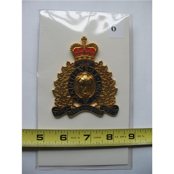 ROYAL CANADIAN MOUNTED POLICE PIN - VERY LARGE -  3 1/2 inches by 3 inches