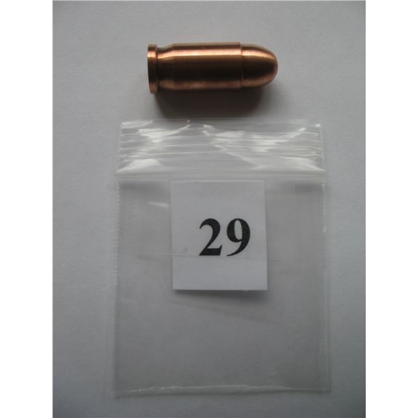 1 OUNCE COPPER  .999 FINE - 45 CALIBRE BULLET