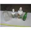 Image 1 : LOT OF 4 - 2 DECROTIVE BOTTLES,  NABOB COFFEE JAR - DREWRYS GINGER ALE (Mountie)