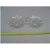Image 1 : LOT OF 2 CLEAR IRIDESCENT CANDY BOWLS - 5 3/4 inches