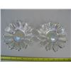 Image 2 : LOT OF 2 CLEAR IRIDESCENT CANDY BOWLS - 5 3/4 inches