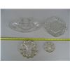 Image 1 : LOT of 4 CLEAR DISHES / BOWLS