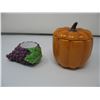 Image 1 : PARTY LITE CANDLE HOLDERS - PUMPKIN - GRAPES - METAL MOON & STARS
