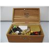 Image 2 : CEDER CHEST (8 3/4" by 5" by 3 1/2") with COSTUME JEWELLRY