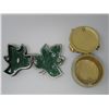 Image 2 : LOT of 2 TRINKET ORNAMENTS - OAK LEAF & FLOWERS