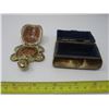 Image 2 : LOT of 2 TRINKET ORNAMENTS - TREASURE CHEST AND SEA TURTLE