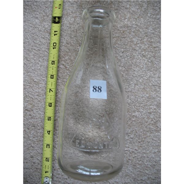 EDMONTON DAIRY POOL EMBOSSED QUART MILK BOTTLE