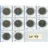 Image 1 : 10 Canadian dollars - 2 X 1968 'N' IS, 3 X 1968 'S' IS, 1975 AJ, 1955 AJ, 1976 AJ, 1978, 1980
