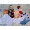 Image 3 : Vintage doll carriage , dolls and clothes.