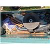 Image 3 : GRAY metal toolbox (Canada) & contents. Gray flat wrenches.