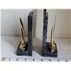 Image 2 : Brass & granite sailboat bookends.