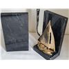 Image 3 : Brass & granite sailboat bookends.