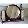 Image 1 : Vintage bakelite, double sided, lighted makeup mirror by General Electric.