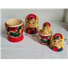 Image 3 : Vintage nesting dolls. 1 complete set of 3. incomplete set of 5.