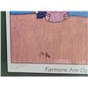 Image 2 : Framed print by Seib.”Farmers are outstanding in their field” John Deere in background.