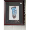 Image 1 : Framed & signed feather drawing of a canada goose.